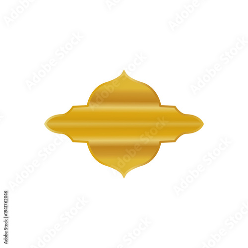 Minimalist golden Islamic corner element for Ramadan invitation design