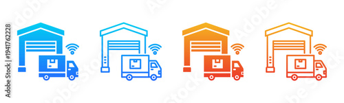 Smart Logistics icon sheet multiple style collection