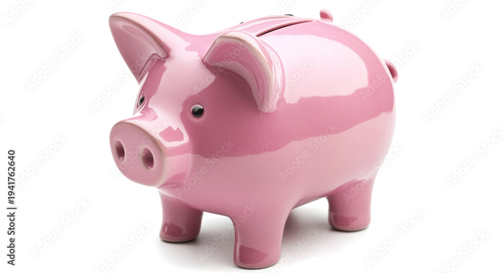 Fototapeta premium piggy bank isolated on a transparent background, 