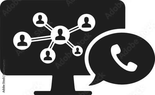 Illustration of set of document and file management glyph icons