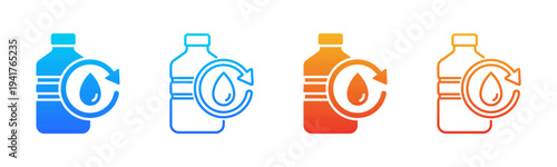 Refill Station icon sheet multiple style collection