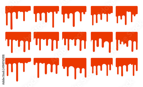 Sauces splash mega set elements in flat graphic design collection 