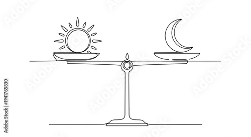 Sun and Moon Balance on Scales