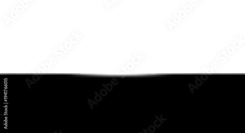 Abstract Black and White Horizon Line with Subtle Glow