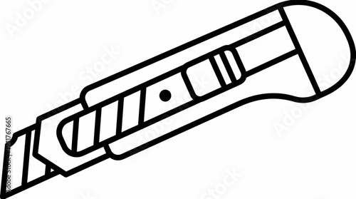 Utility Knife with Retractable Blade.