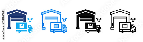 Smart Logistics icon sheet multiple style collection