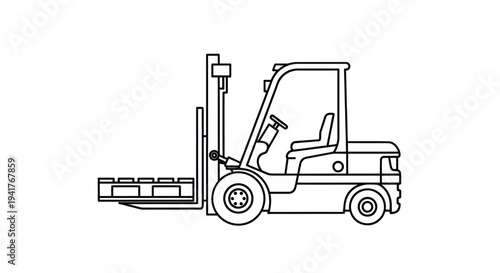 Forklift Truck Industrial Vehicle Equipment Machinery.