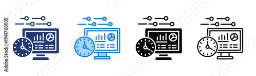 Real Time Data icon sheet multiple style collection