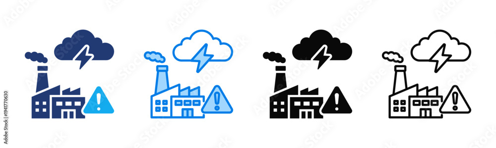 Obraz premium Climate Risk icon sheet multiple style collection