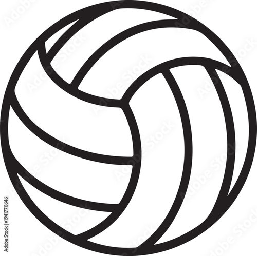 Black volleyball icon
