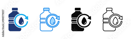 Refill Station icon sheet multiple style collection