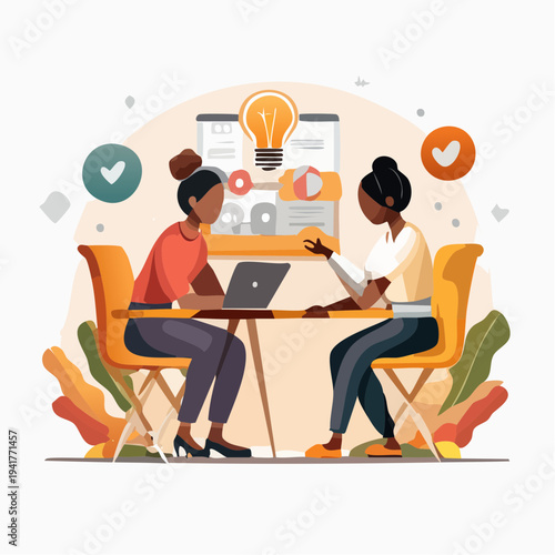 Diverse team collaborating on a creative business project, brainstorming innovative ideas and developing strategic solutions for success