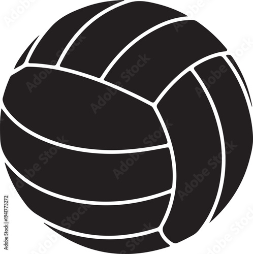 Black volleyball icon