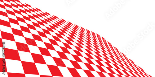 Textured red checkered tablecloth vector background isolated on white. vecto eps 10