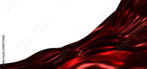 Abstract design of red silk...