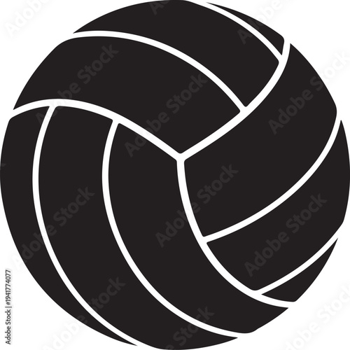 Black volleyball icon