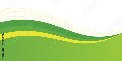 Abstract wave green and white banner background eps10