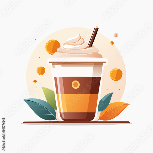 Delicious Iced Coffee with Whipped Cream and Chocolate Drizzle - Perfect Refreshment