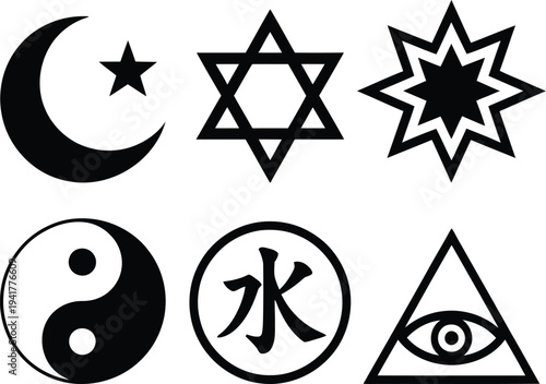 Collection of ancient and mystical symbols with distinct cultural significance