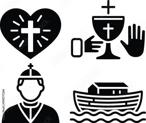 Religious and biblical symbols in iconic representations