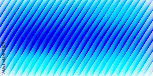 Abstract vertical blue light bar pattern background with glowing cyan center, creating a vibrant digital sound wave or equalizer effect, isolated on