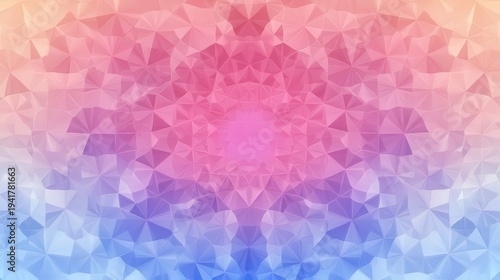 Abstract geometric pattern featuring soft pink, purple, and blue tones, ideal for backgrounds, presentations, or digital projects that require a modern and colorful aesthetic,