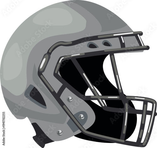 Protective gear for motorcycling including red open face helmet vector