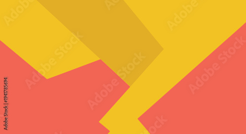 Obraz na plátně Abstract geometric shapes in warm colors a striking visual silhouette