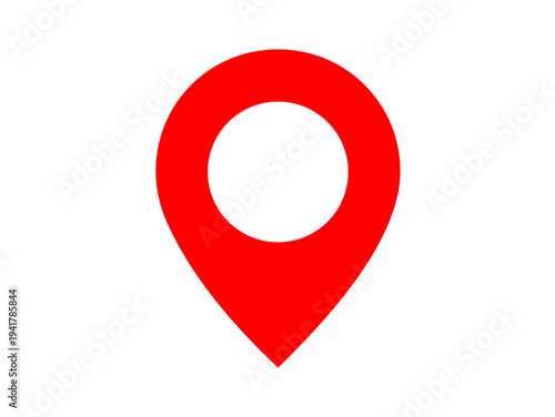 A professional red location pin vector icon with a circular cutout is isolated on transparent background to provide a versatile design element for map navigation and digital interface projects. Free Download A professional red location pin vector icon with a circular cutout is isolated on transparent background to provide a versatile design element for map navigation and digital interface projects. - GFXLoad