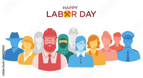 happy labour day vector art