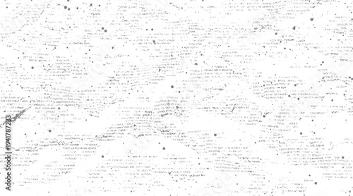 Faded handwritten text and scattered dots on a white background writing