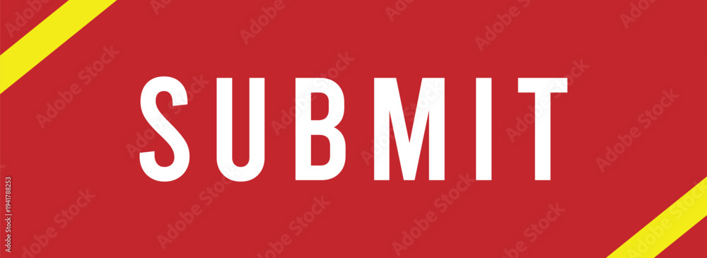 Fototapeta premium Submit Button Banner – Red Call to Action Web Interface Label Design