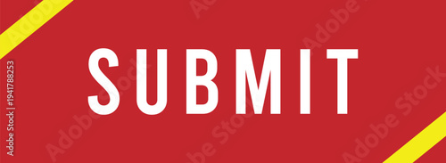 Submit Button Banner – Red Call to Action Web Interface Label Design