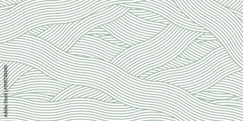 farm green banner, organic abstract background with fields. wavy green lines, natural organic products. ecology background. striped farmer green Pattern