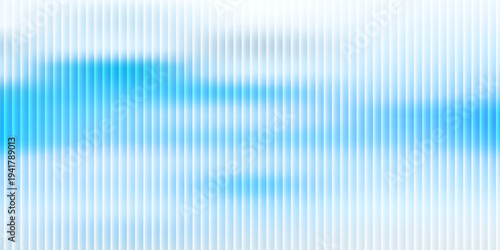 Abstract vertical blue light bar pattern background with glowing cyan center, creating a vibrant digital sound wave or equalizer effect, isolated on