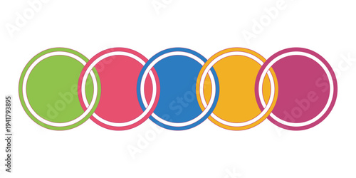 Circle button icon set illustration, minimalist vector collection of round interface buttons for web design apps UI elements and digital navigation.