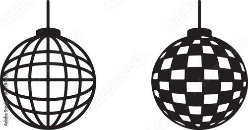 Disco ball icon in editable style.Disco Ball Party Icon Set Vector icon graphics 