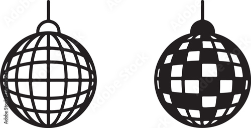 Disco ball icon in editable style.Disco Ball Party Icon Set Vector icon graphics 