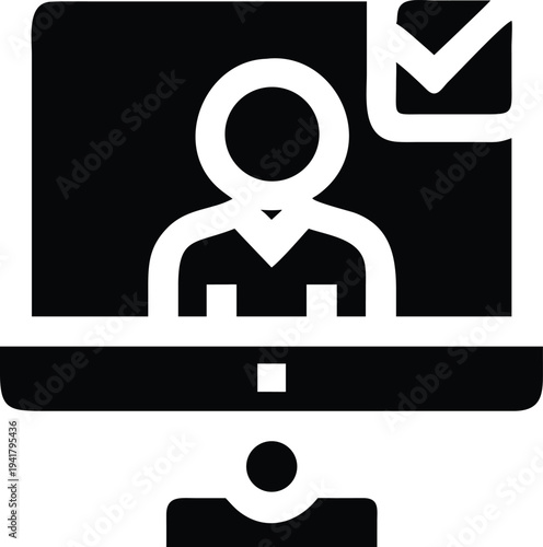 A computer screen with a verified profile