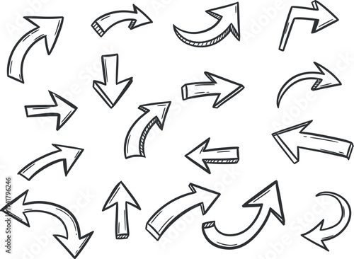 Collection of arrows pointing in various directions