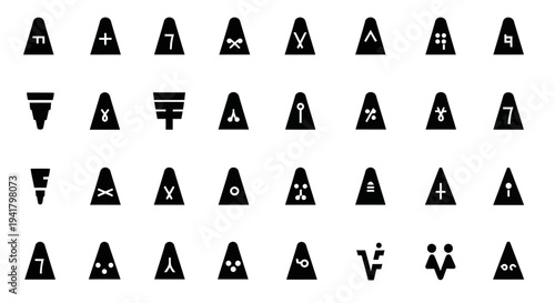 Collection of diverse traffic warning signs displayed in a grid pattern