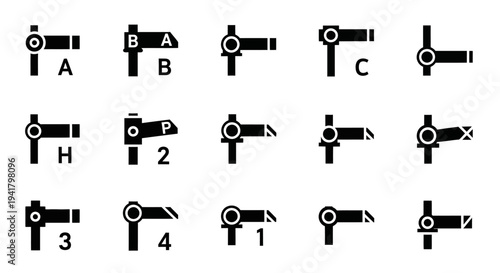CCTV cameras grid layout illustration showcasing surveillance system design from overhead viewpoint