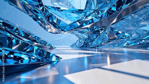 Blue Crystal Geometric Structures