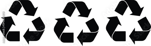 Recycling symbol logo