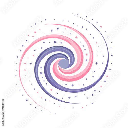 Swirl of Cosmic Dust and Stars, A Beautiful Representation of Galaxy Formation