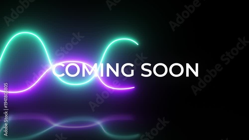 Coming Soon Neon Lights Animated Background 60 Characters