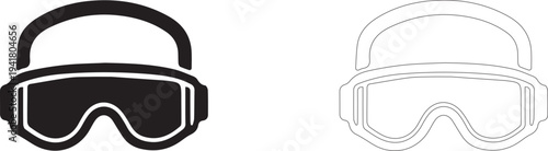 Safety goggles vector icon.