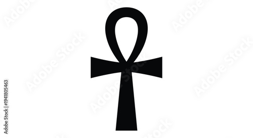 Ankh symbol ancient egyptian cross of life key of nile hieroglyphic, Generative AI.