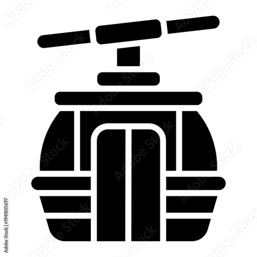 Cable Car Gondola Solid Icon