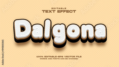 Dalgona Coffee Text Effect